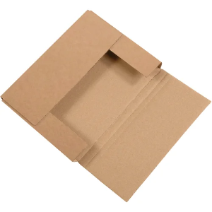 11 1/8 x 8 5/8 x 1" Kraft Easy Fold Mailer Boxes