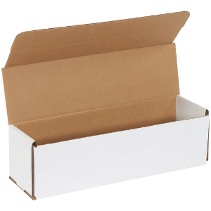 14 x 4 x 4" White Corrugated Mailer Boxes