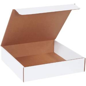 13 x 13 x 3" White Corrugated Literature Mailer Boxes