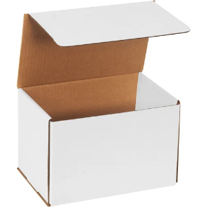 9 x 6 x 6" White Corrugated Mailer Boxes