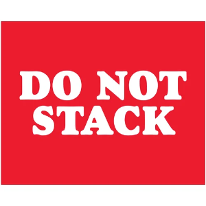 "Do Not..." Shipping Labels - Do Not Stack, 8 x 10"