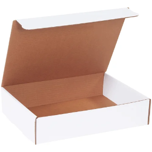 13 x 10 x 3" White Corrugated Literature Mailer Boxes