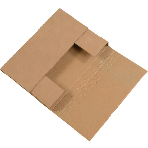 12 1/8 x 9 1/8 x 2" Kraft Easy Fold Mailer Boxes