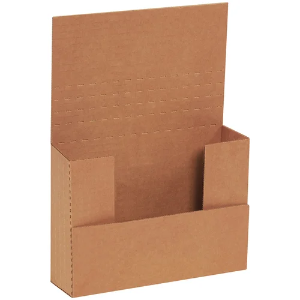 7 1/2 x 5 1/2 x 2" Kraft Easy Fold Mailer Boxes