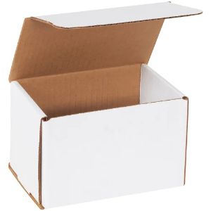 6 x 4 x 4" White Corrugated Mailer Boxes