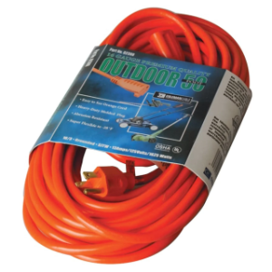 All Purpose Extension Cord, 50', Single Outlet, Orange