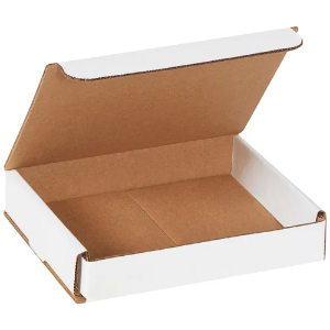 6 x 5 x 1" White Corrugated Mailer Boxes