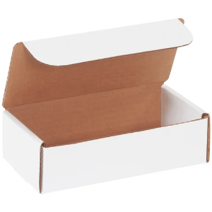 7 x 3 5/8 x 2 1/8" White Corrugated Literature Mailer Boxes