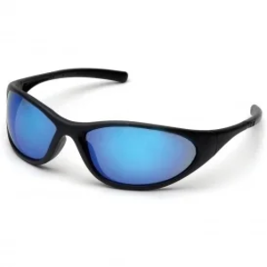 Contour Full Frame Safety Glasses - Black Frame / Blue Mirror Lens