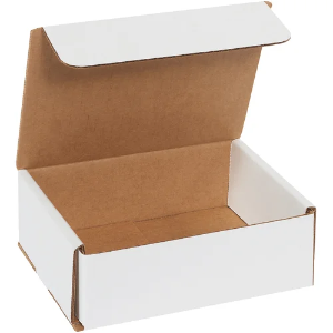 6 x 5 x 2" White Corrugated Mailer Boxes