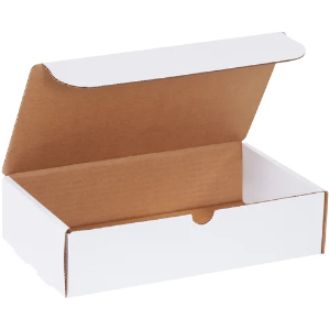 11 x 6 1/2 x 2 3/4" White Corrugated Literature Mailer Boxes