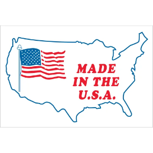 Made in USA Labels - 3 x 4", 500 / Roll