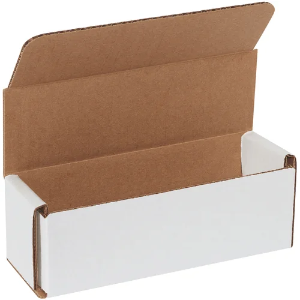 6 x 2 x 2" White Corrugated Mailer Boxes