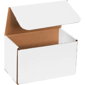 10 x 6 x 5" White Corrugated Mailer Boxes