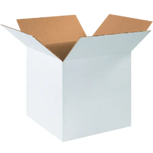 16 x 16 x 16" White Corrugated Shipping Boxes