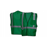 Colored Reflective Safety Vest, Green, 2XL-3XL