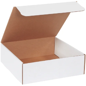 12 x 12 x 4" White Corrugated Literature Mailer Boxes