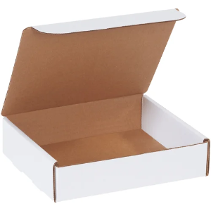 8 x 7 x 2" White Corrugated Literature Mailer Boxes