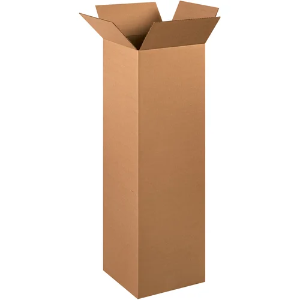 12 x 12 x 40" Tall Kraft Corrugated Shipping Boxes