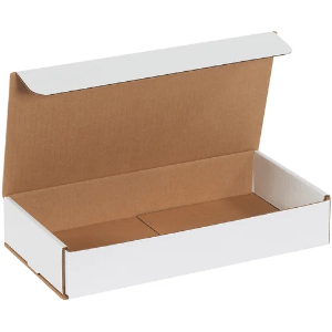 12 x 6 x 2" White Corrugated Mailer Boxes