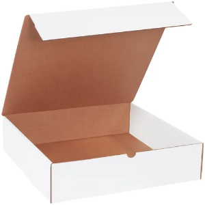 16 x 16 x 4" White Corrugated Literature Mailer Boxes