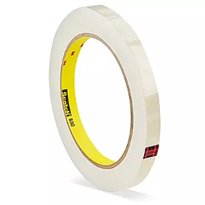 3M 600 Scotch Transparent Tape, 1/2" x 72 yds.