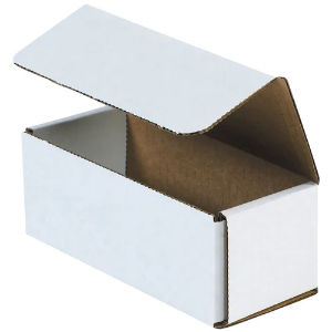 6 1/2 x 2 3/4 x 2 1/2" White Corrugated Mailer Boxes