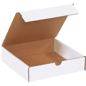 8 x 8 x 2" White Corrugated Literature Mailer Boxes