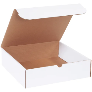 12 x 11 3/4 x 3 1/4" White Corrugated Literature Mailer Boxes