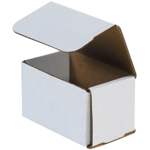 5 x 3 x 3" White Corrugated Mailer Boxes