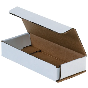 6 x 2 1/2 x 1" White Corrugated Mailer Boxes