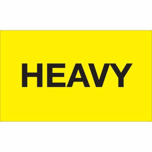 Handling Labels - Heavy, Fluorescent Yellow, 3 x 5"