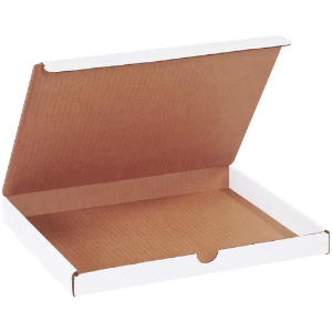 11 1/8 x 8 3/4 x 1" White Corrugated Literature Mailer Boxes