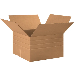 20 x 20 x 12" Kraft Multi-Depth Shipping Boxes