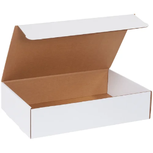 17 1/8 x 11 1/8 x 4" White Corrugated Literature Mailer Boxes