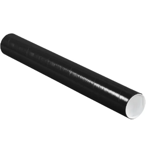 3 x 24" Colored Mailing Tubes, Black, 24 / Case