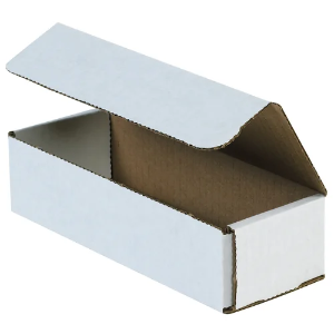 8 x 2 x 2" White Corrugated Mailer Boxes