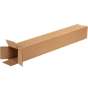 4 x 4 x 32" Tall Kraft Corrugated Shipping Boxes