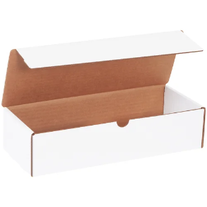 12 1/2 x 5 x 3" White Corrugated Literature Mailer Boxes