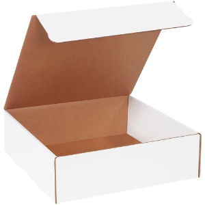 13 x 13 x 4" White Corrugated Literature Mailer Boxes