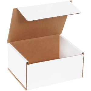 6 x 5 x 3" White Corrugated Mailer Boxes