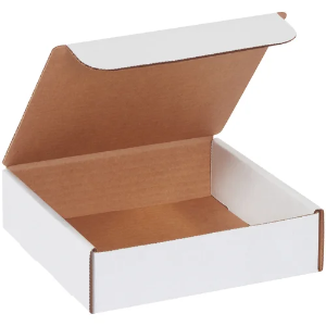 6 x 6 x 2" White Corrugated Literature Mailer Boxes