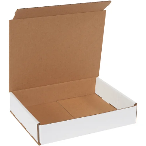 10 x 8 x 2" White Corrugated Mailer Boxes