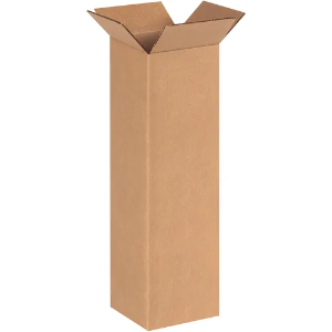 6 x 6 x 20" Tall Kraft Corrugated Shipping Boxes