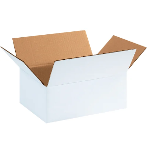 11 3/4 x 8 3/4 x 4 3/4" White Corrugated Shipping Boxes