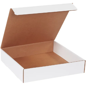 14 x 14 x 3" White Corrugated Literature Mailer Boxes