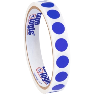 Blank Inventory Circle Labels - Dark Blue, 1/2"