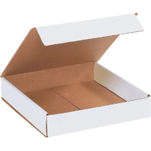 10 x 10 x 2" White Corrugated Mailer Boxes