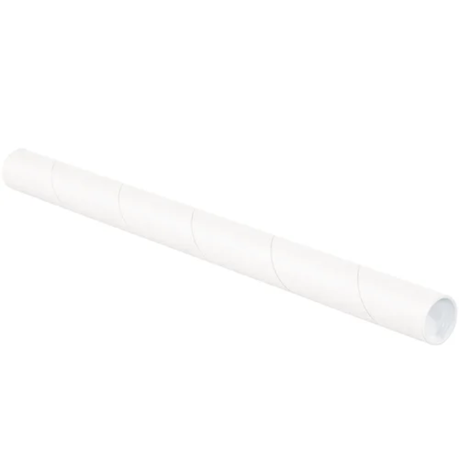 1 1/2 x 6 White Mailing Tubes