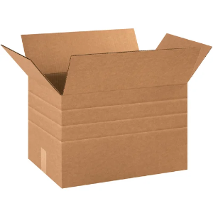 18 x 12 x 12" Kraft Multi-Depth Shipping Boxes